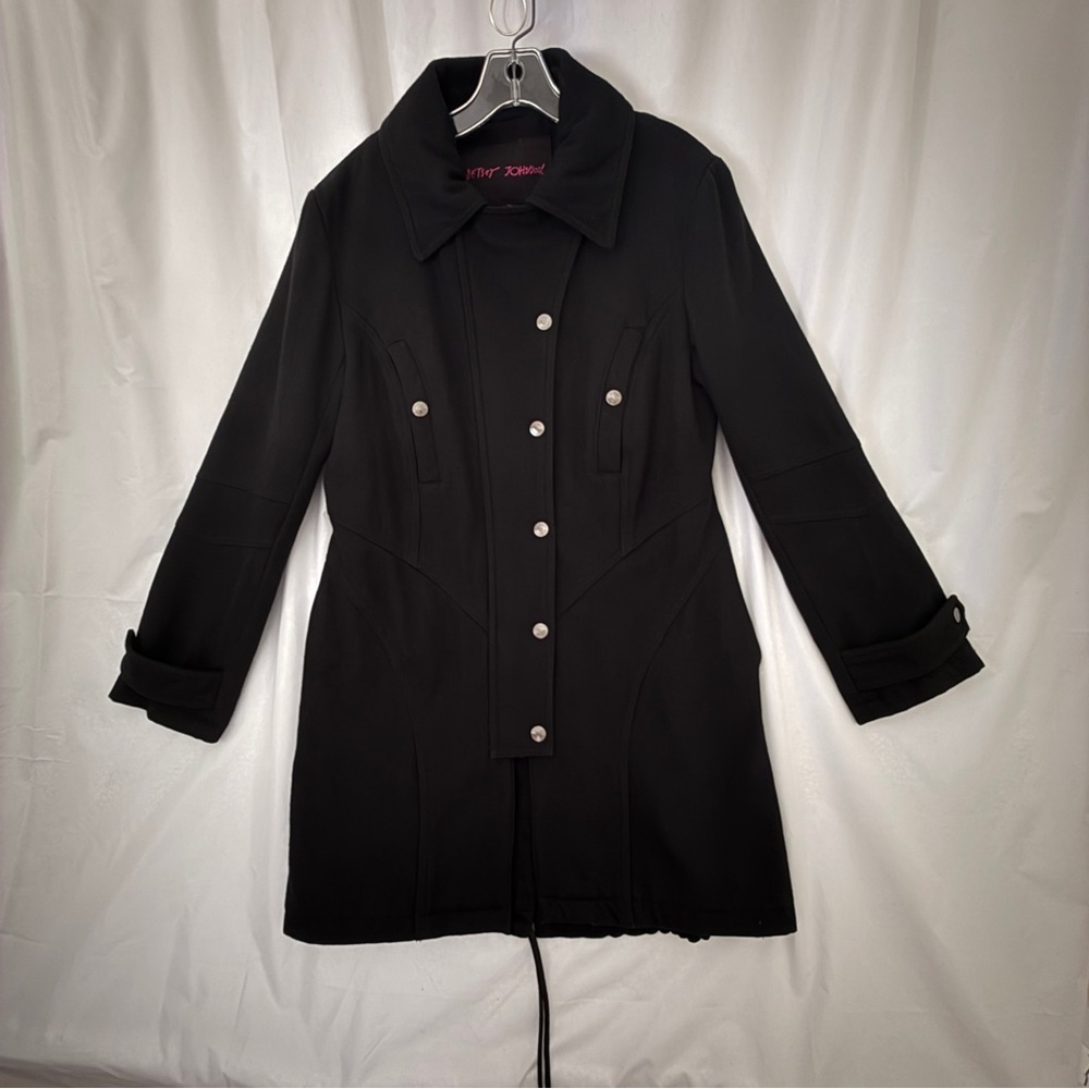 Betsey Johnson Black Trench Coat